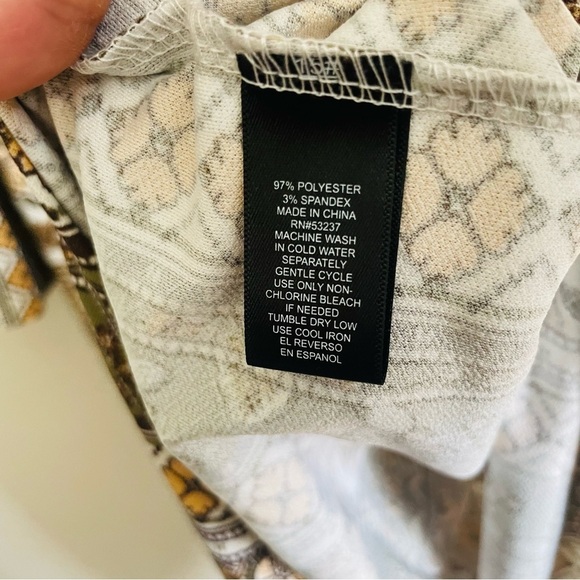 Mlle Gabrielie woman’s 3X Patterned Long Sleeve midi Dress casual modern gmacore - Picture 6 of 9